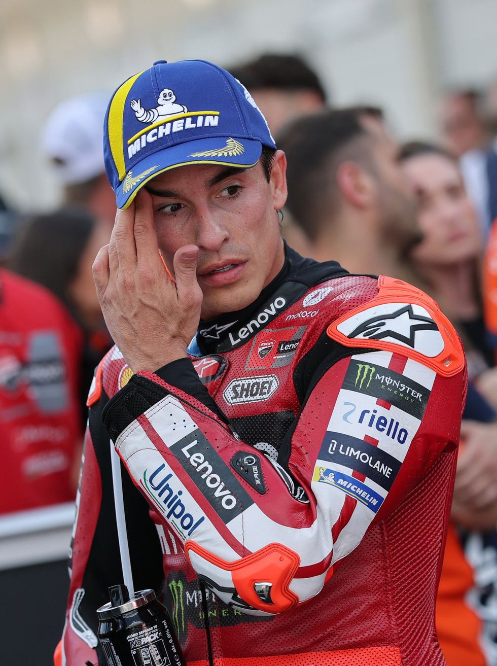 Marc Marquez was overcome with emotion after winning the Hungarian Grand Prix