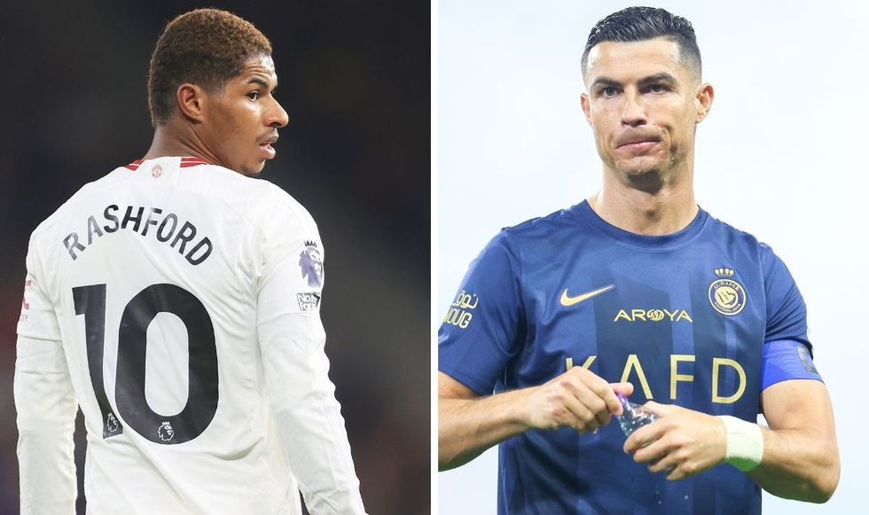 Marcus Rashford and Cristiano Ronaldo
