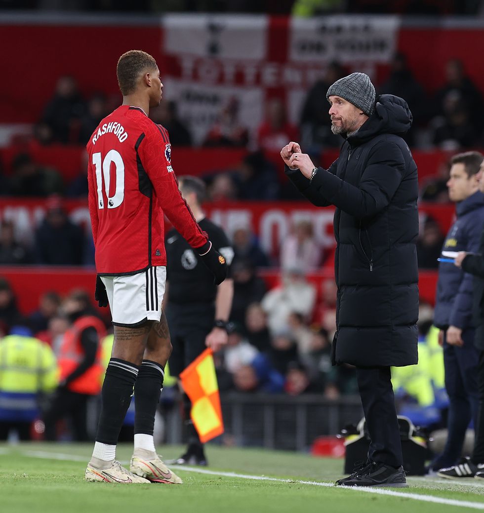 Marcus Rashford and Erik ten Hag are said to be not talking