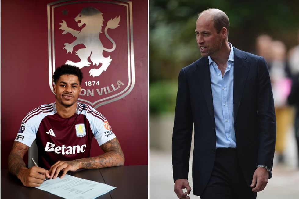 Marcus Rashford and Prince William