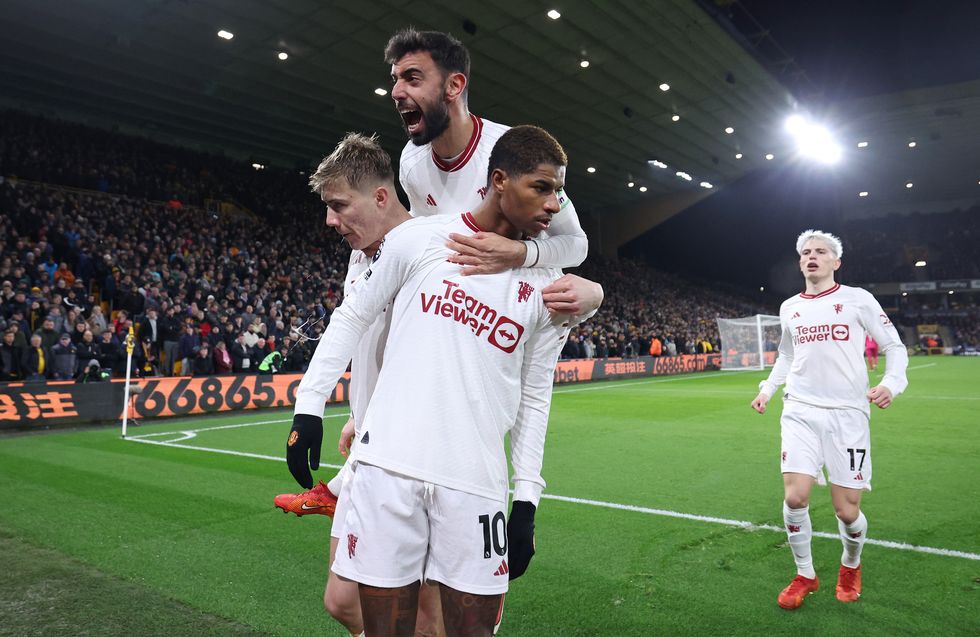Marcus Rashford celebrates