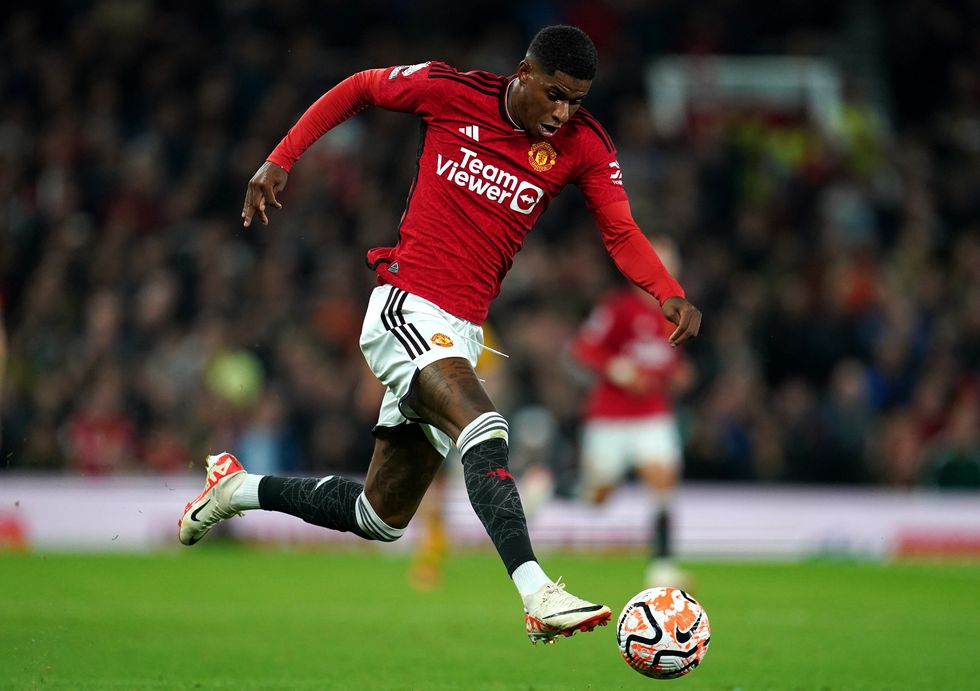 Marcus Rashford playing football