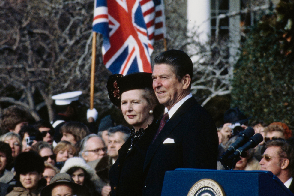 Margaret Thatcher and Ronald Reagan
