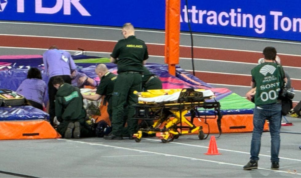 Margot Chevrier was receiving treatment on the mat