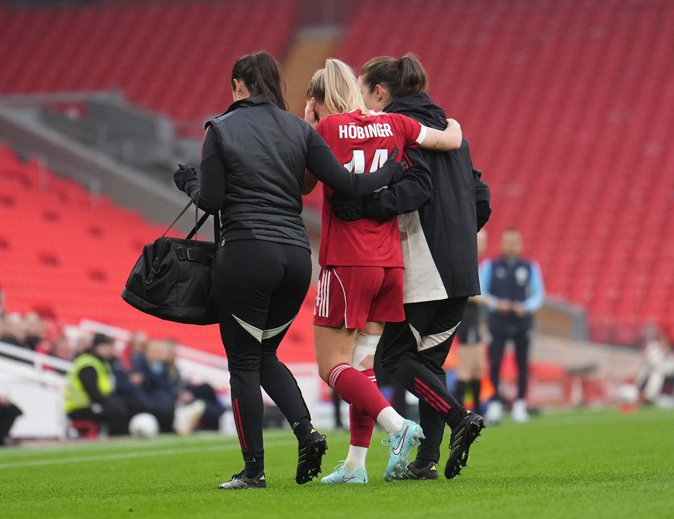 Marie Hobinger is currently sidelined with an ACL injury