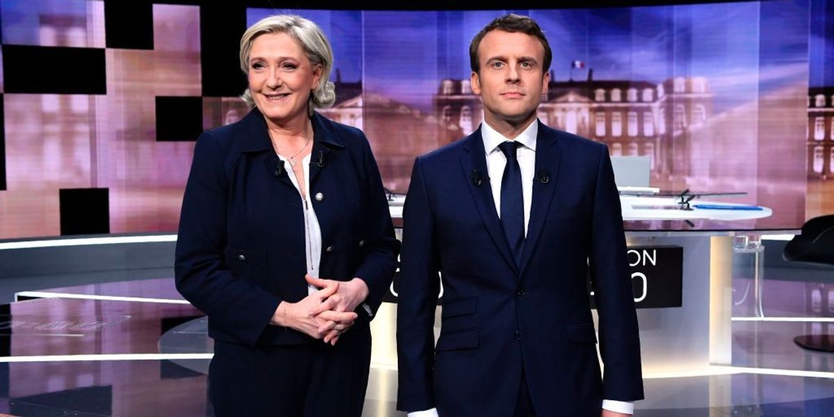 NextImg:Marine Le Pen set to HUMILIATE Emmanuel Macron in French election, final polling predicts