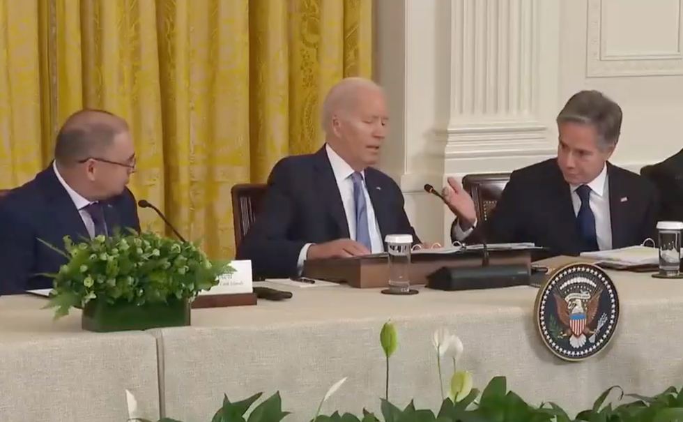 Mark Brown, Joe Biden and Antony Blinken