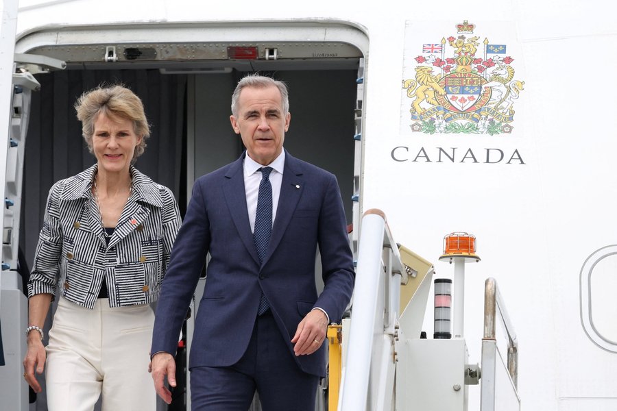 Mark Carney arrives in Australia