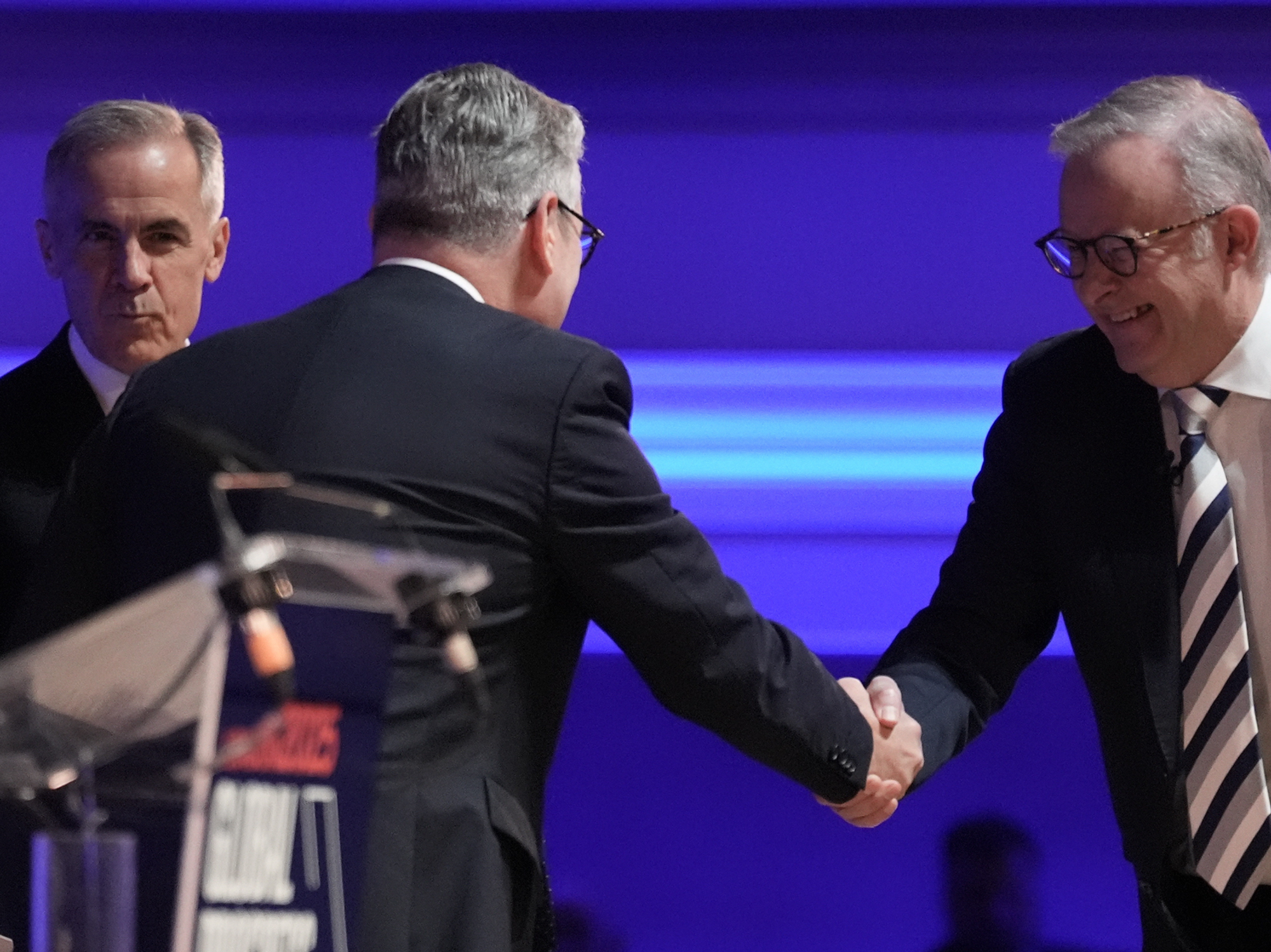 Mark Carney, Keir Starmer and Anthony Albanese