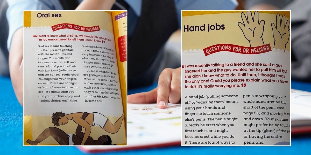 NextImg:Parents fume over children's sex guide with 'sickening' details of how to perform 'oral sex' and the 'lowdown on anal sex'