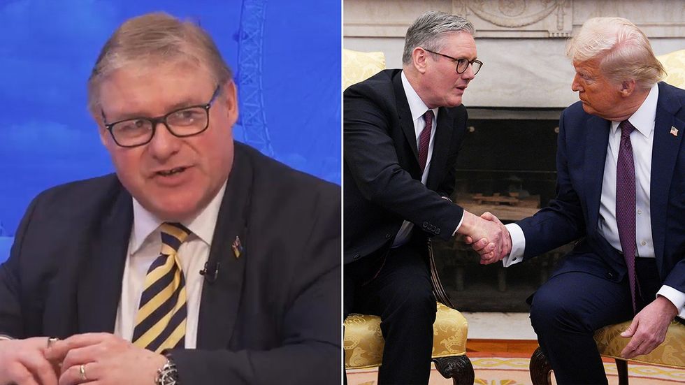 Mark Francois, Keir Starmer and Donald Trump