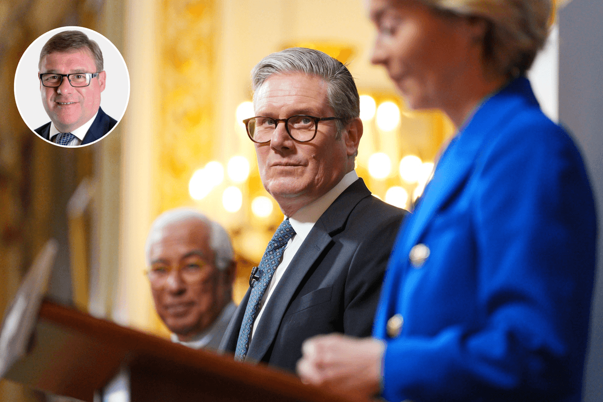 Mark Francois (left), Keir Starmer (middle), Ursula von der Leyen