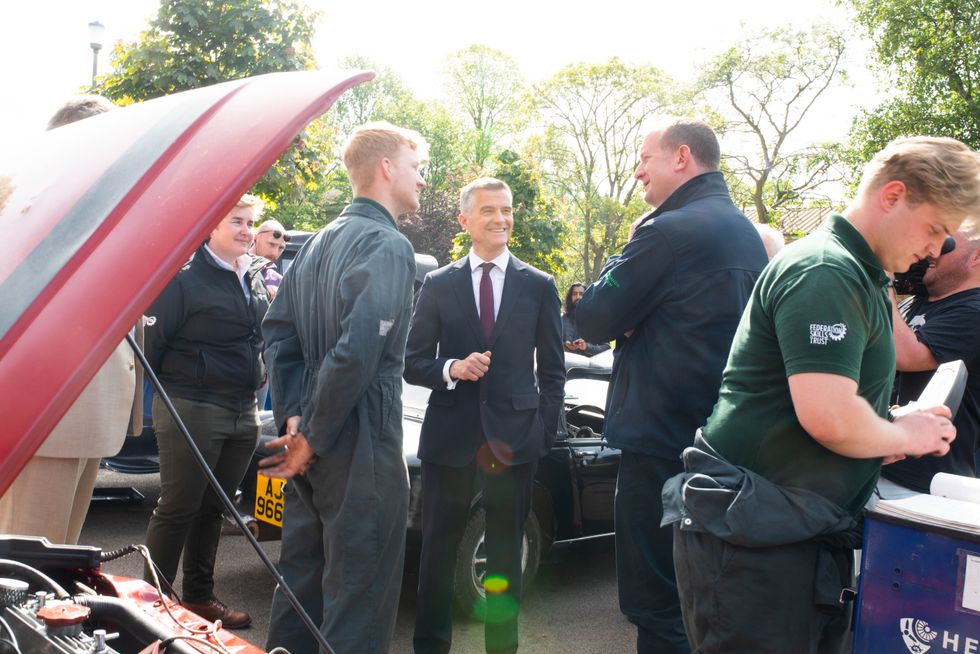 Mark Harper attending Bicester Heritage
