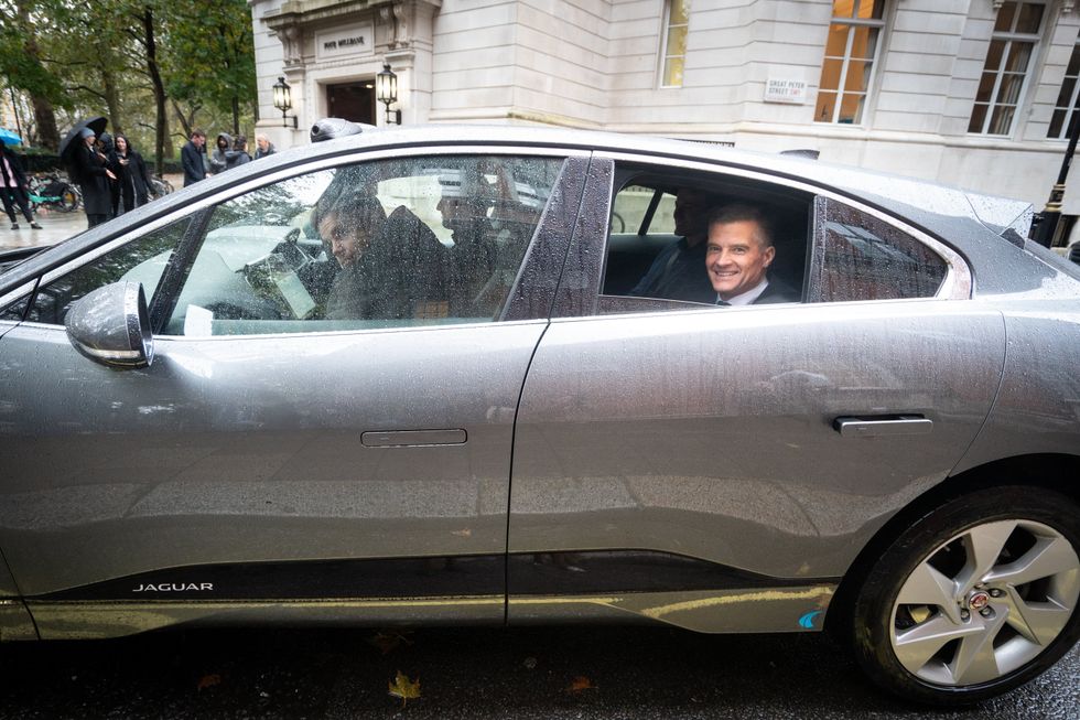 Mark Harper in a self-driving car