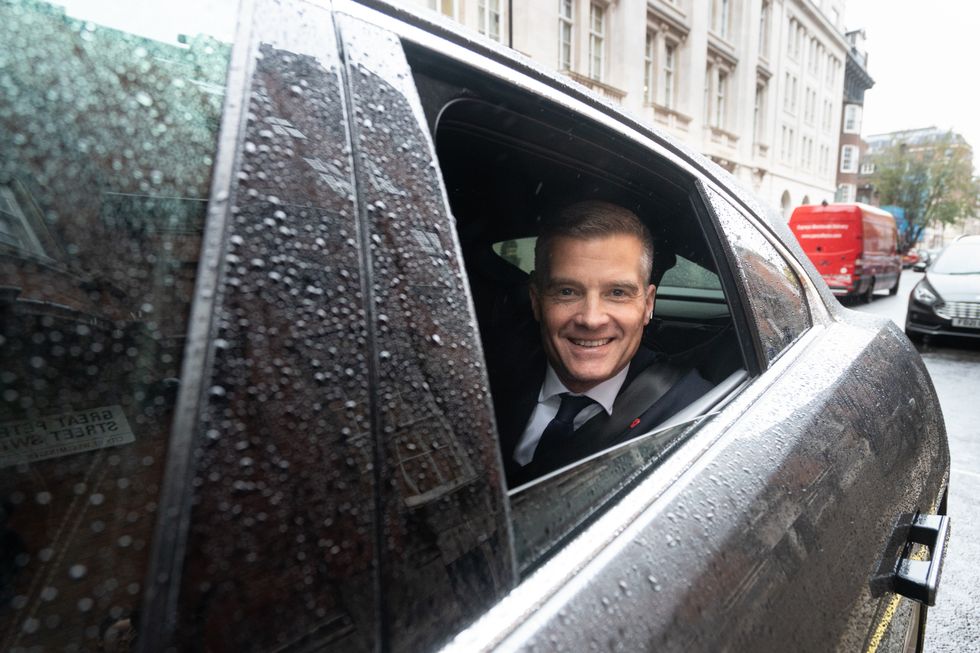 Mark Harper taking a ride in a self-driving car