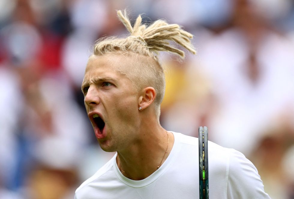 Mark Lajal also got the first break of the match