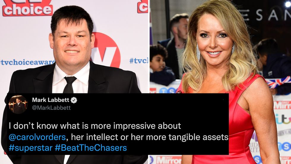 Mark 'The Beast' Labbett and Carol Vorderman