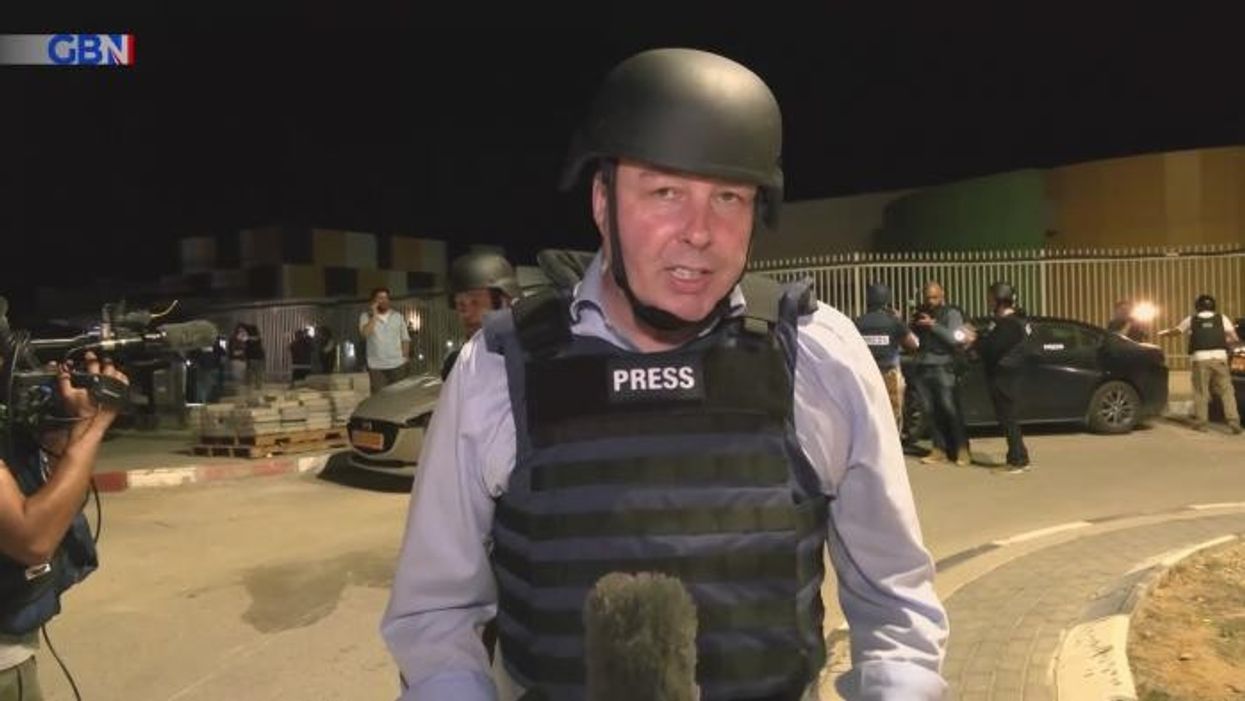 'Was this aimed at us?' GB News' Mark White narrowly avoids being hit by Hamas rocket fired at media