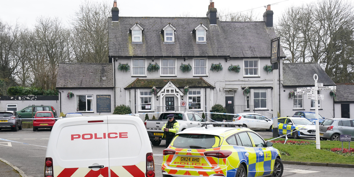 NextImg:Woman shot dead in pub on Valentine's Day as police manhunt under way for gunman
