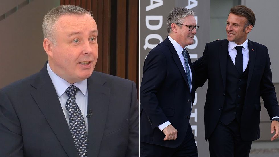 Mark White, Keir Starmer, Emmanuel Macron