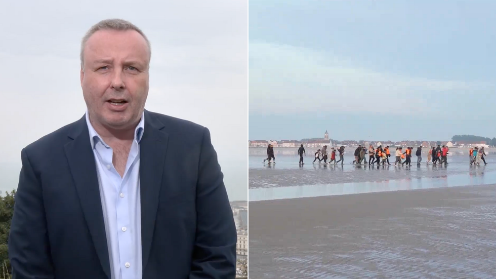 Mark White (left), migrant crossings (right)