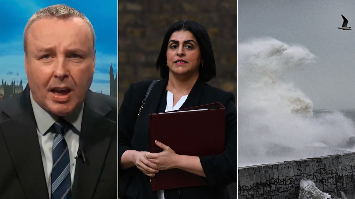 Mark White (left), Shabana Mahmood (middle), Dover storm (right)