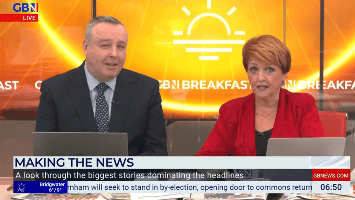 Mark White stepped in alongside Anne Diamond on Sunday's Break