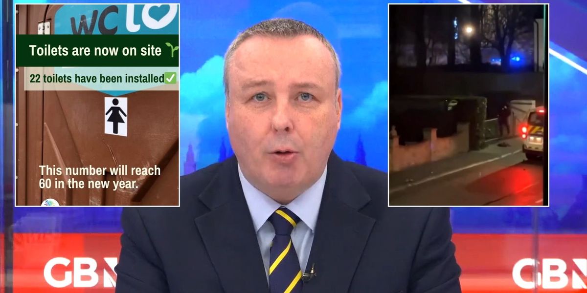 ‘Tear gas in the streets, luxury showers in camps!’ ‘Tear gas in the streets, luxury showers in camps!’