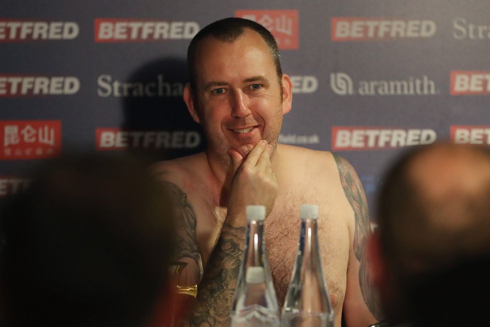 Mark Williams might not be joking, having turned up to his press conference naked after winning his third world title in 2018