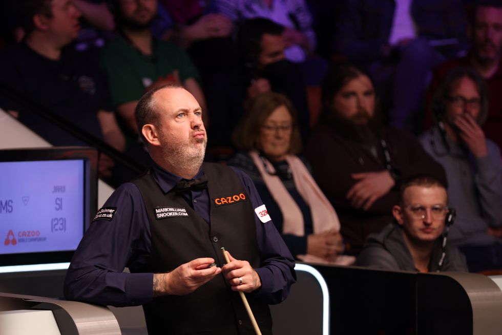 Mark Williams was knocked out of the world championships