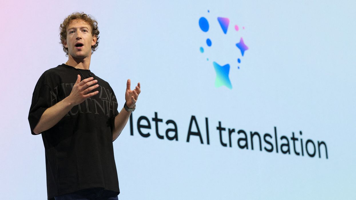 mark zuckerberg on stage speaking at the Meta Connect annual event talking about the meta ai translation features coming soon