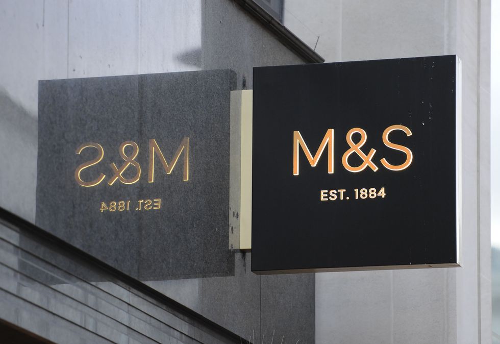 Marks and Spencer store sign