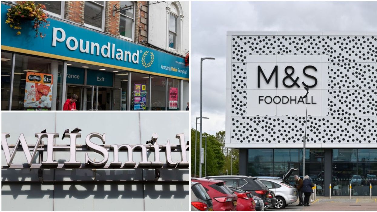 Marks and Spencer, WHSmith and Poundland stores