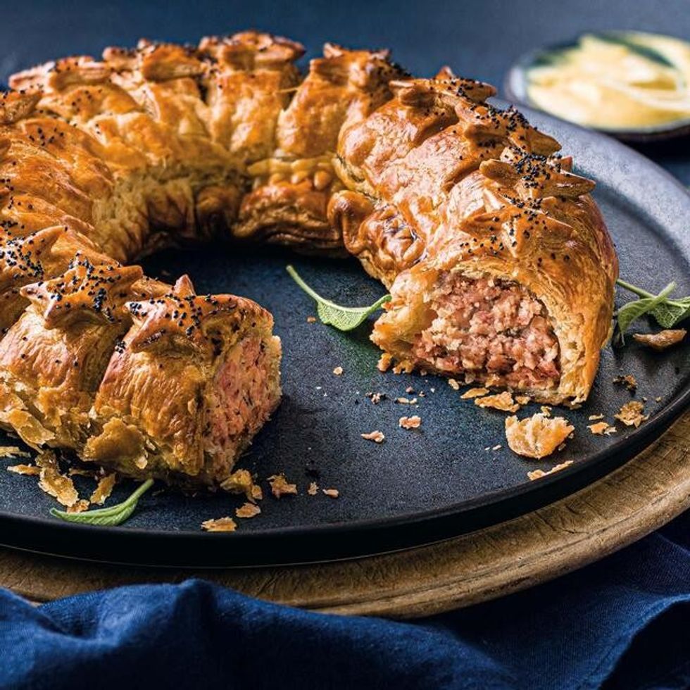 Marks & Spencer sausage roll wreath