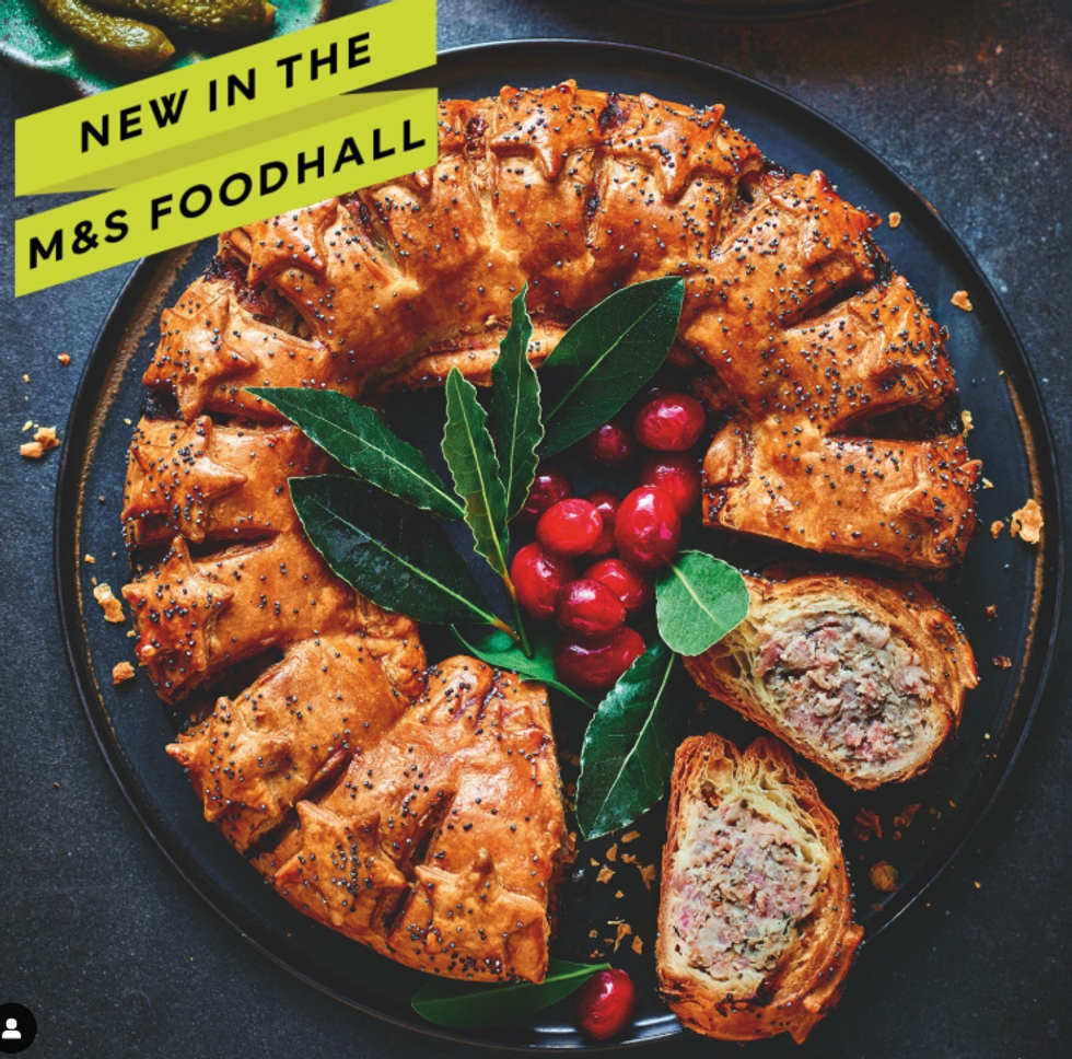 Marks & Spencer sausage roll wreath