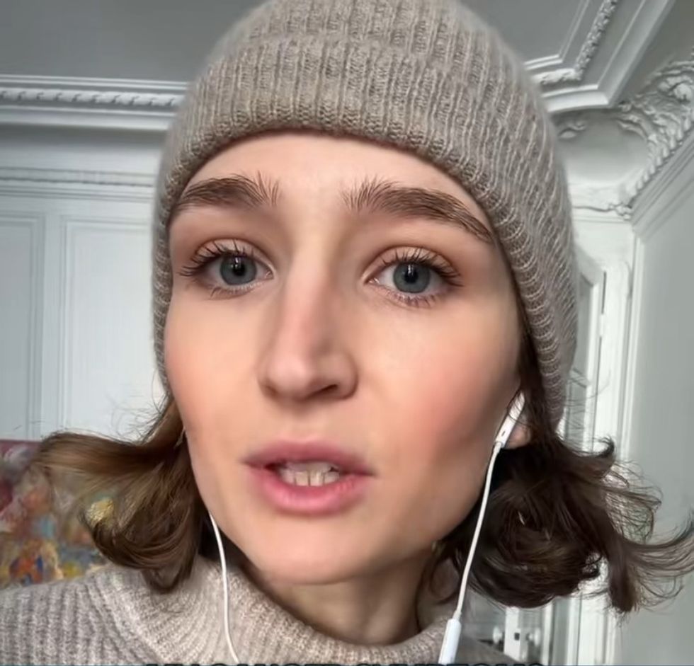 Marlene talking to camera