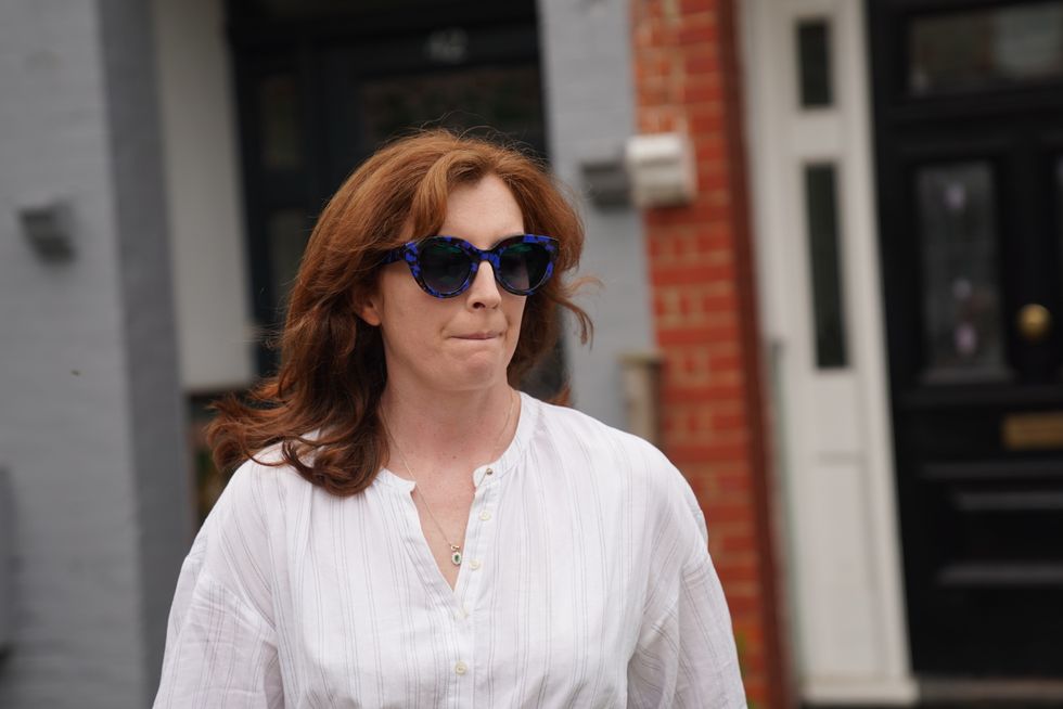 Martha Hancock leaves her home in north-west London. Mr Hancock has been accused of having an affair with Gina Coladangelo, an adviser to his department. Picture date: Friday June 25, 2021.
