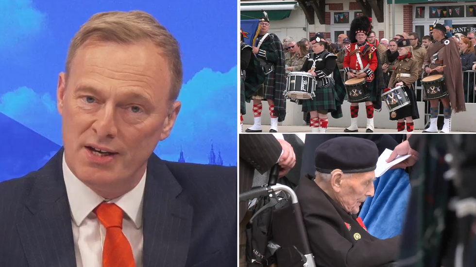Martin Daubney and inset images of D-Day commemorations
