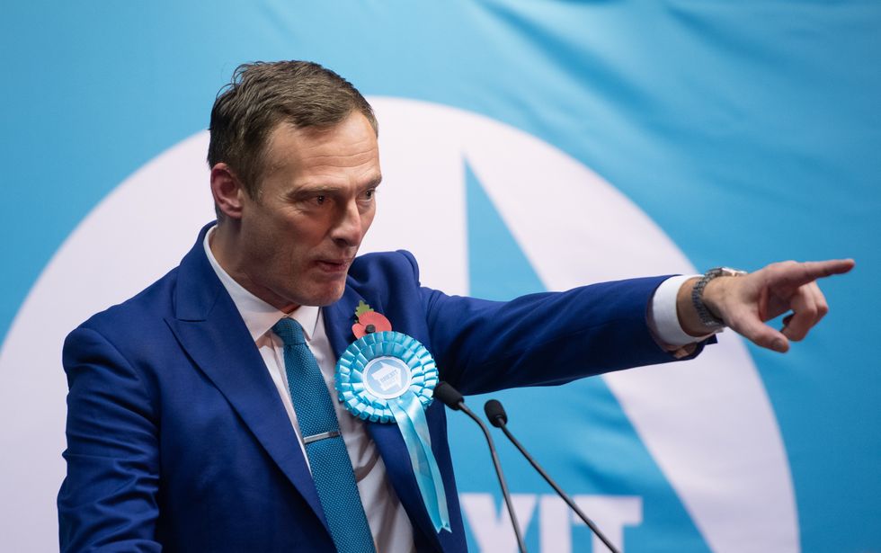 Martin Daubney during a rally at Bentinck Colliery Miners Welfare Social Club in Nottinghamshire