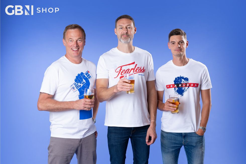 Martin Daubney, Leo Kearse and Ben Leo were pictured in new Fearless T-shirts