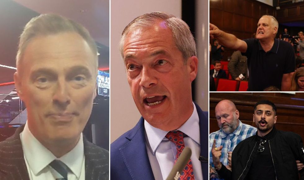 Martin Daubney, Nigel Farage and hecklers