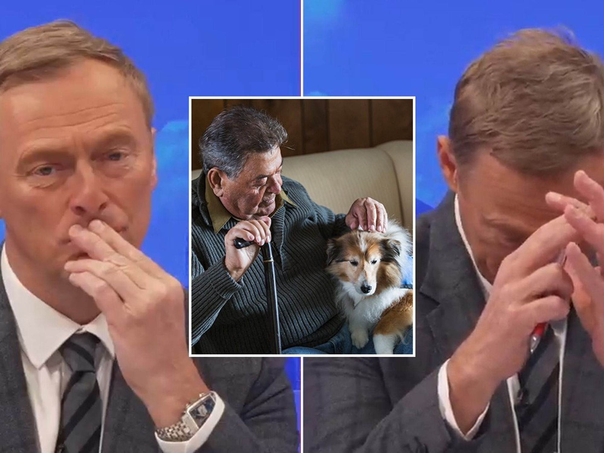 Martin Daubney, stock image of pensioner with dog