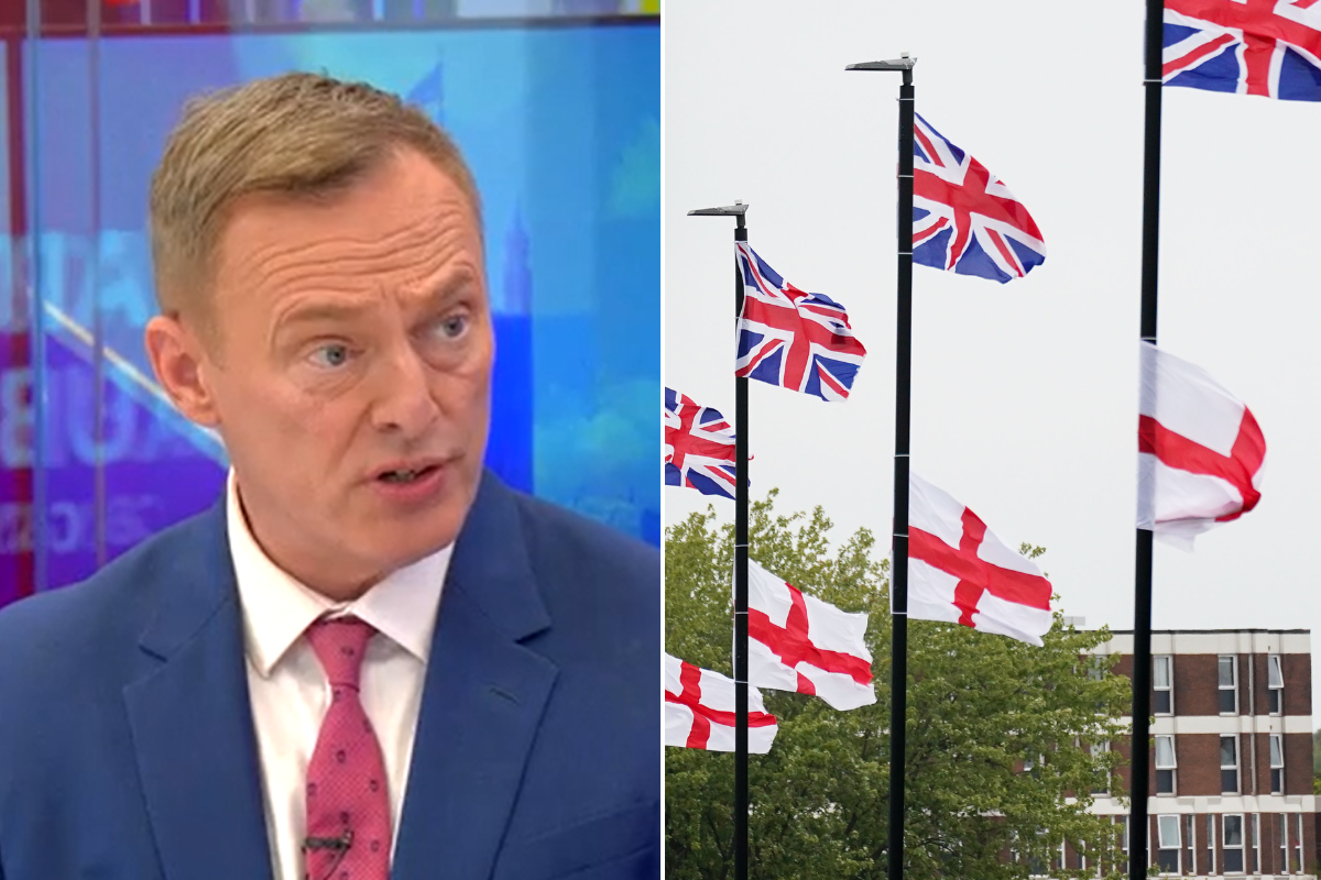 Martin Daubney; Union Jacks and St George's Crosses