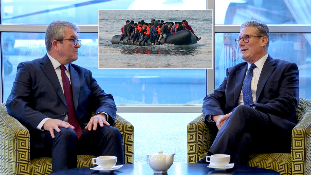 Martin Hewitt and Keir Starmer/Small boat migrants