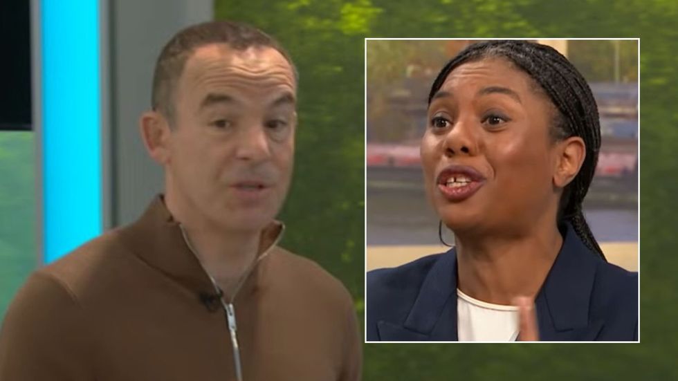 Martin Lewis and Kemi Badenoch on GMB earlier this week