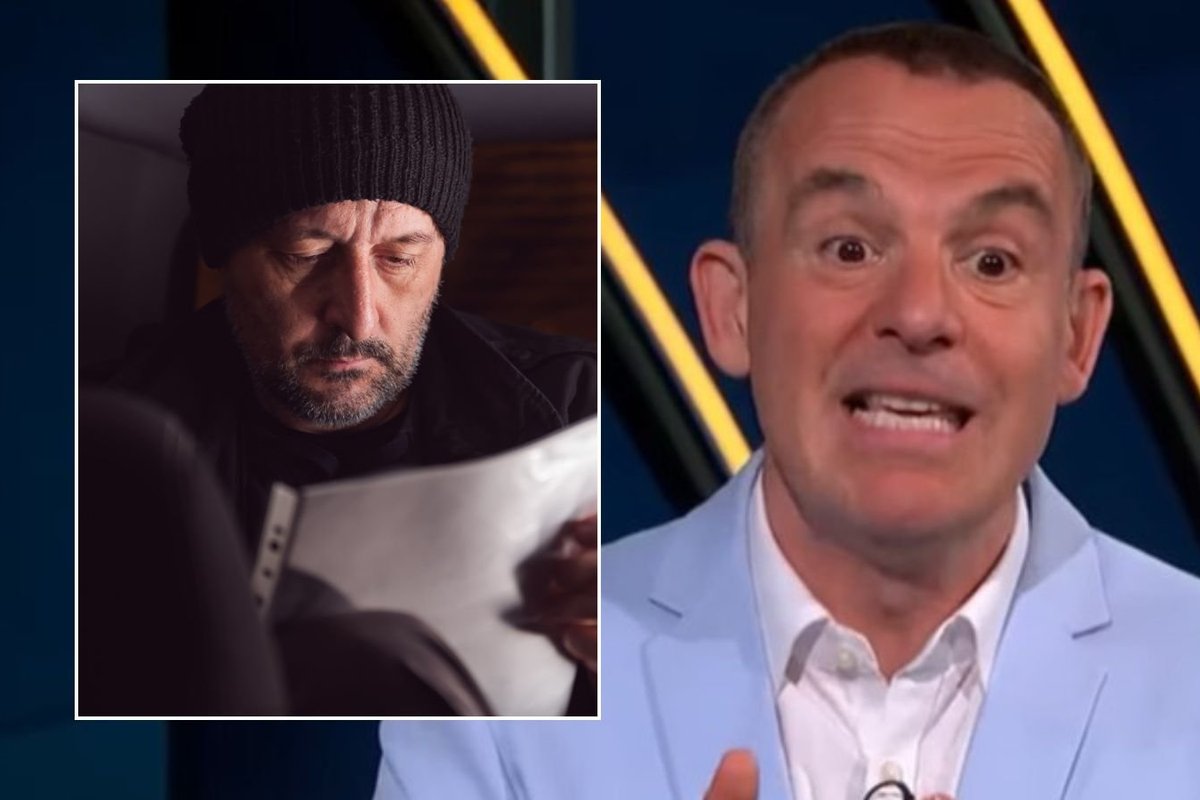 Martin Lewis and older man looking annpyed at letter