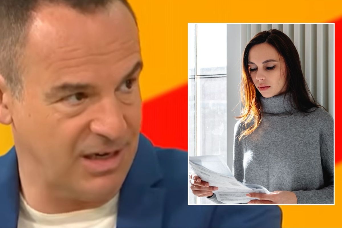 Martin Lewis and woman looking at letter