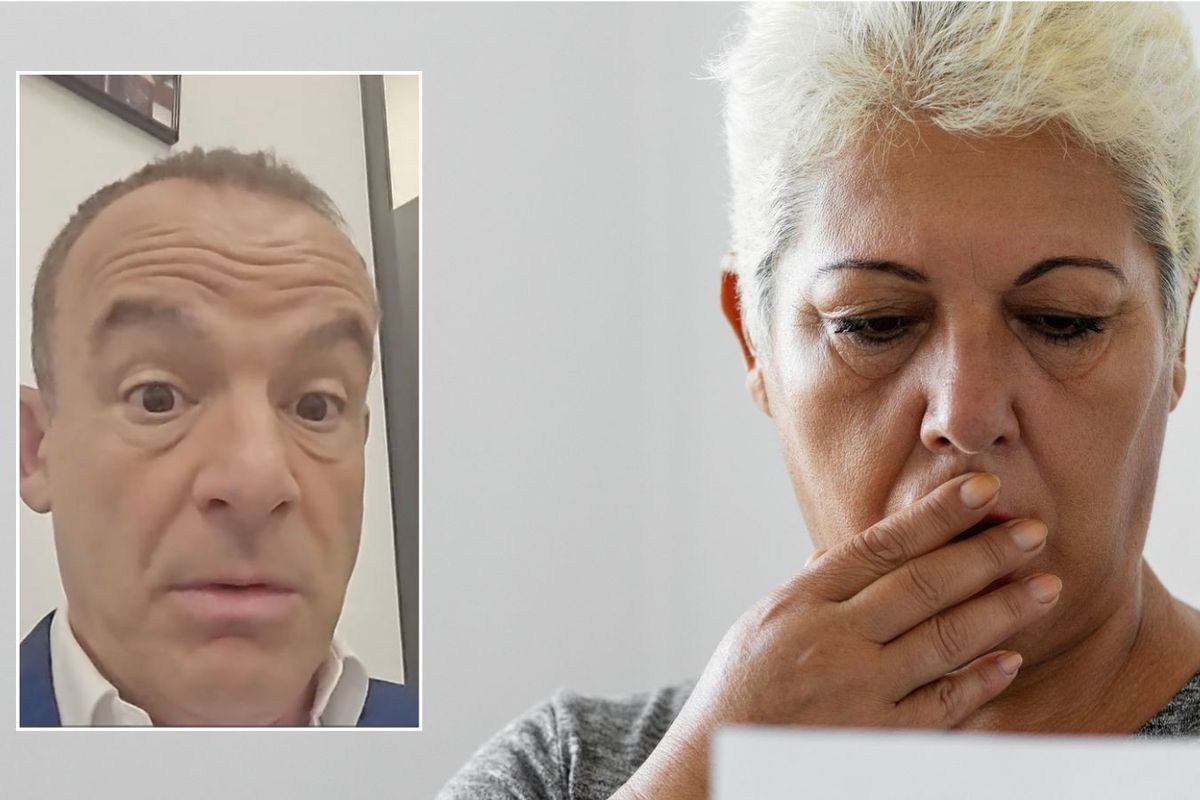 Martin Lewis and woman looking shook