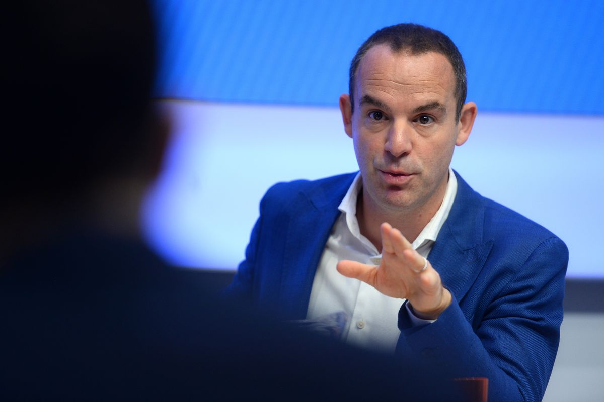 Martin Lewis presenting at a press conference for Facebook