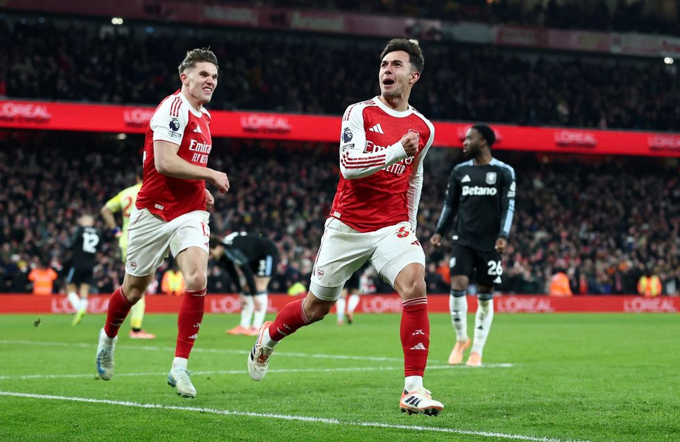 Martin Zubimendi put Arsenal 2-0 up in rapid fashion, just moments after Gabriel Magalhaes's goal put the Gunners ahead